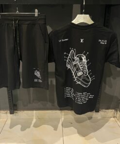Alternative view of Louis V Trainers Pattern Logo Effect Short Set