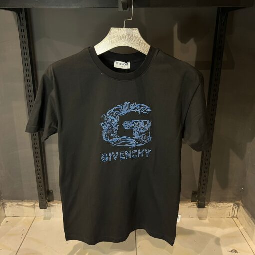 GV BLACK TSHIRT BLUE THREAD
