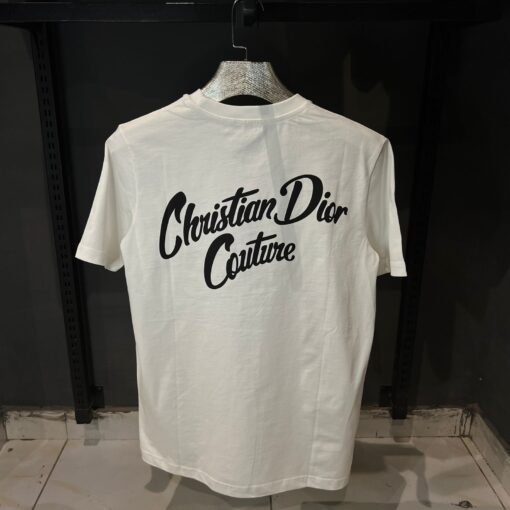 DIOR Destruction Signature Logo White Tshirt
