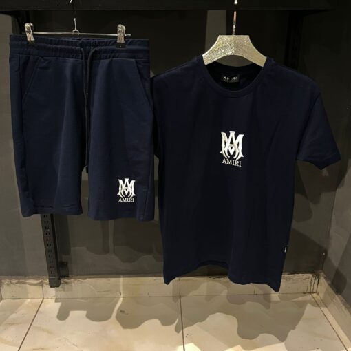 AMIRI Street Style Blue Short Set