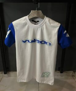 Louis V Blue & White Intarsia T-Shirt