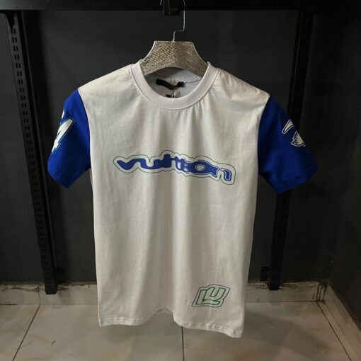 Louis V Blue & White Intarsia T-Shirt