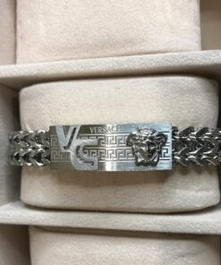 VR Men stainless steel silver bracelet VC
