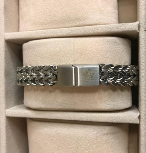VR Men stainless steel silver bracelet VC - Image 2