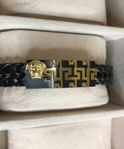 VR Black  Crown Foxtail Bracelet for Men