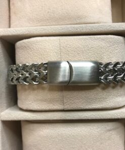 Alternative view of VR Men  stainls steel silver bracelet