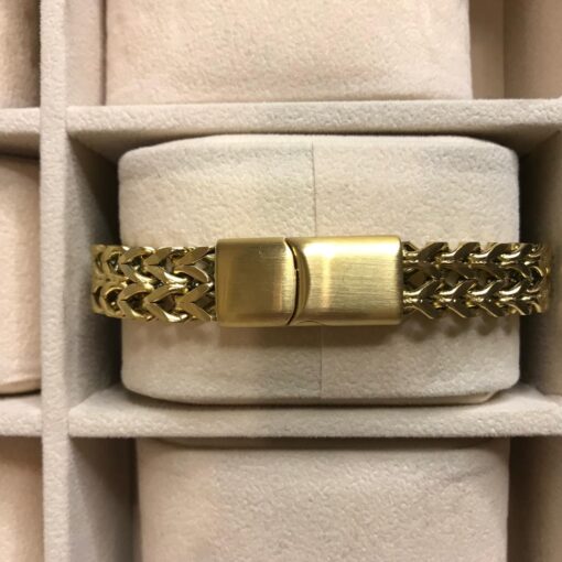 VR Men stainless steel Gold bracelet - Image 2
