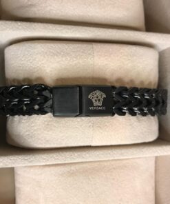 Alternative view of VR Black  Crown Foxtail Bracelet for Men