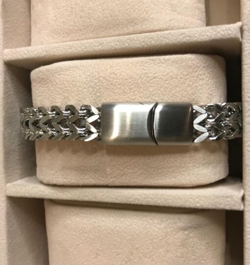 AX Mens Chunky Silver Bracelets - Image 2