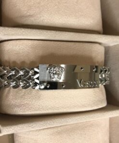 Versace logo-plaque chain bracelet