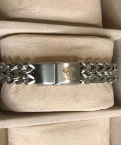 Alternative view of Versace logo-plaque chain bracelet