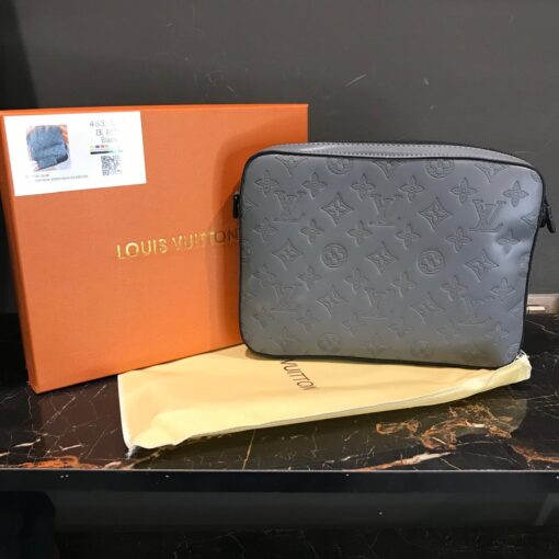 Louis V Real Leather Duo Bag Grey Color From Suplook