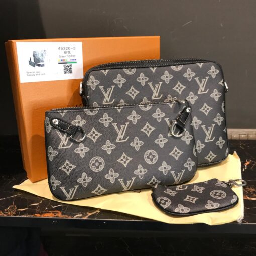 Louis V triple messenger bag
