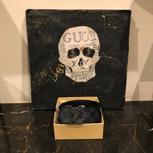 LOUIS V BLACK GRAY BELT