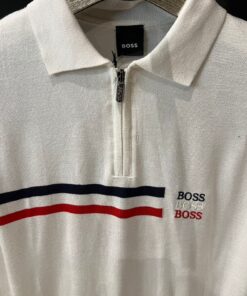 Alternative view of BOSS Men's Iconic Stripe Cotton Short-Sleeve Collar Shirt