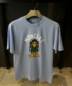 MN Monduck-print cotton Sky Blue T-shirt