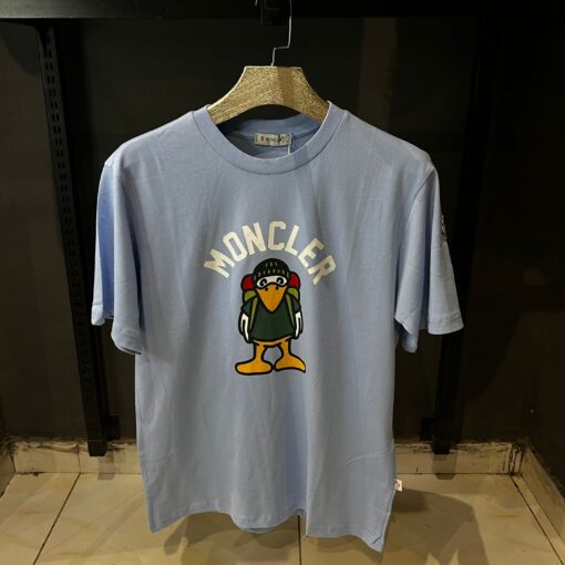 MN Monduck-print cotton Sky Blue T-shirt