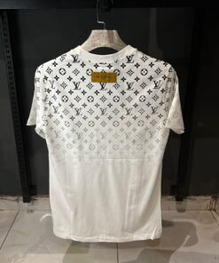 Alternative view of Louis V Men White T Shirt All Over Black Print