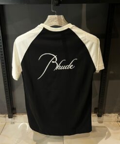 Alternative view of RHUDE logo-embroidered raglan T-shirt