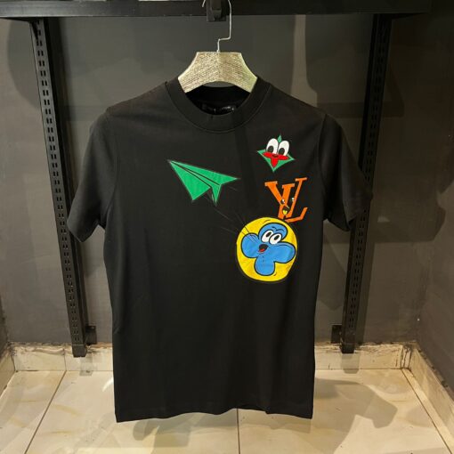 Louis V White Comics Print Imported T Shirt