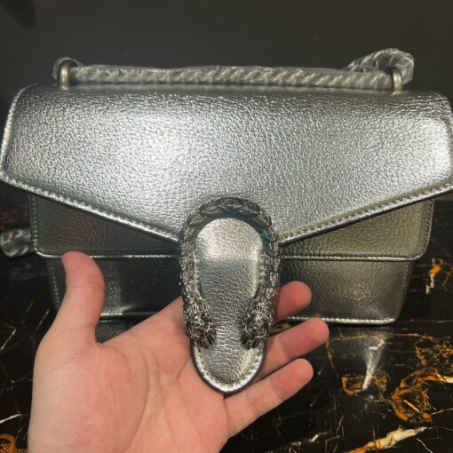 GC Dionysus Small Shoulder Silver Bag - Image 5
