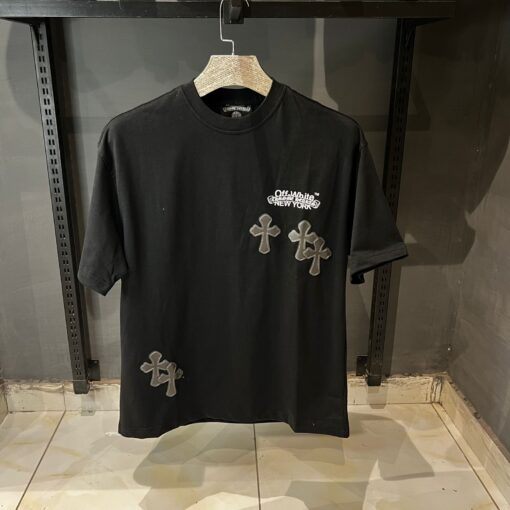 OFFW CHROME HEARTS T SHIRT BLACK
