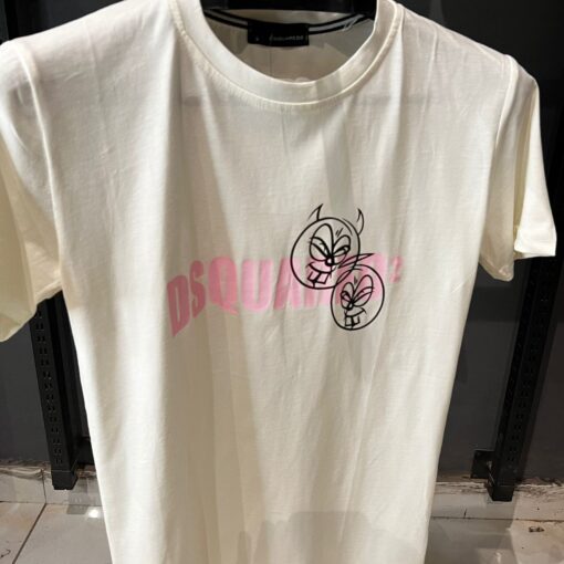 DSQ Doodle Logo Face Cotton T Shirt - Image 2