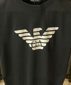 Alternative view of AX Eagle Logo  Black T Shirt
