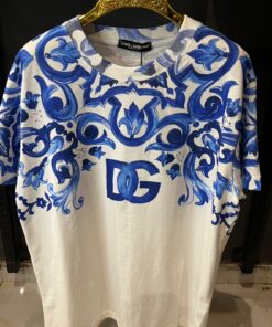 Alternative view of DG Majolica Print Cotton White T Shirt