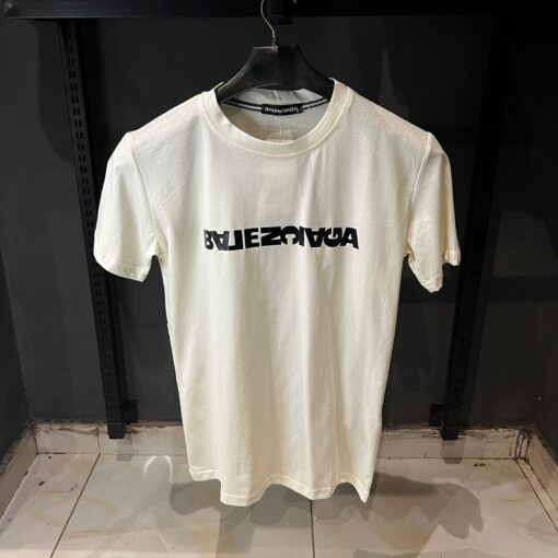 BB logo Print cotton Off white T shirt