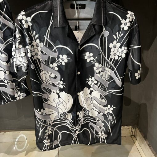 AR floral-print silk short set - Image 4