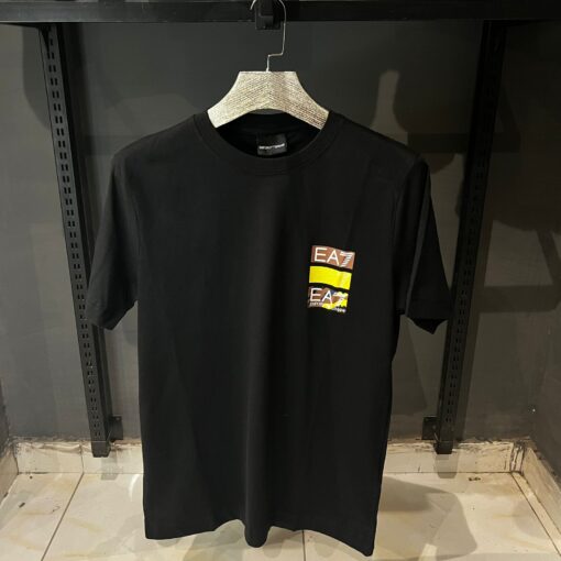 AX Black T-shirt Ea7 Graphic
