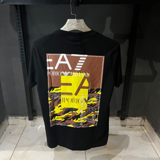 AX Black T-shirt Ea7 Graphic - Image 3