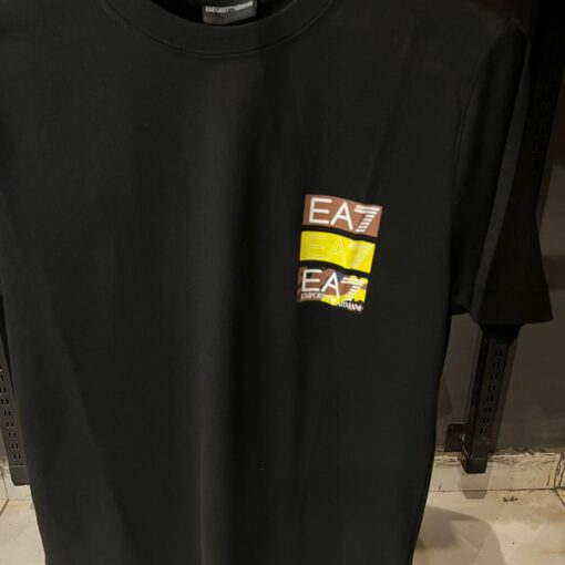 AX Black T-shirt Ea7 Graphic - Image 2