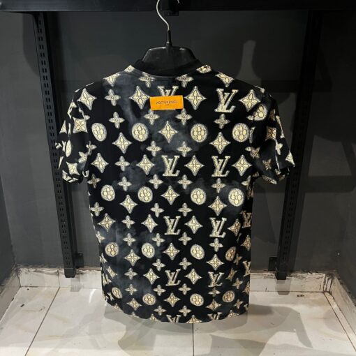LOUIS V ALL OVER BROWN PRINTED SHIRT - Image 2