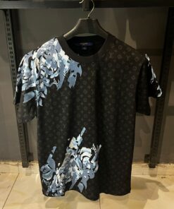 Louis V Tapestry Monogram Black T Shirt