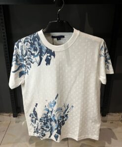 Louis V Tapestry Monogram White T Shirt