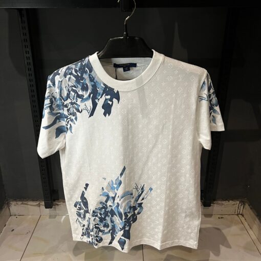 Louis V Tapestry Monogram White T Shirt
