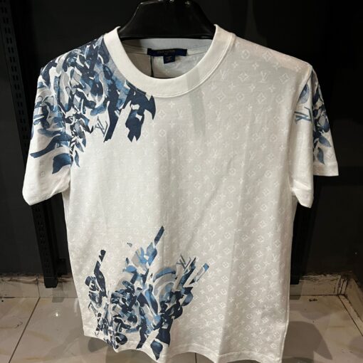 Louis V Tapestry Monogram White T Shirt - Image 3