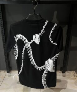 BR Mens Black Chain Print TShirt