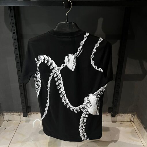 BR Mens Black Chain Print TShirt
