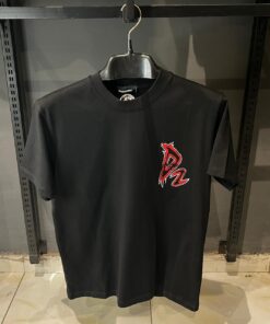 DSQ Black Devil Print T Shirt