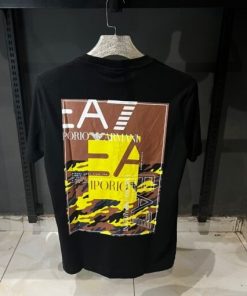 AX Black T-shirt Ea7 Graphic