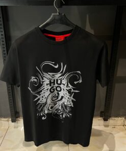 HU DINKERTON Print Black Tshirt