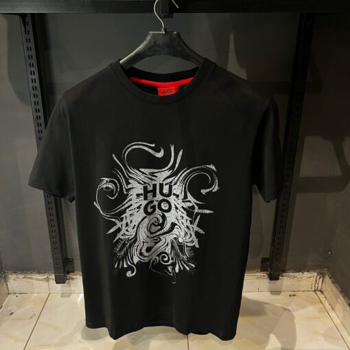 HU DINKERTON Print Black Tshirt