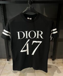 Black dior slub jersey 47 cotton tee
