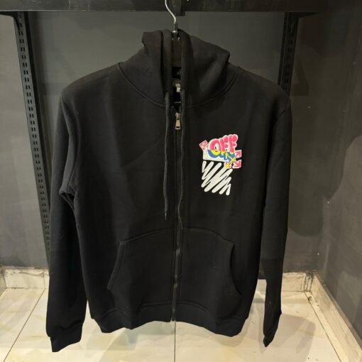 OFFW Mix Black Over Sized Hoodie