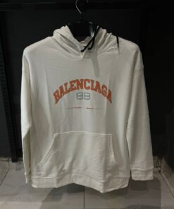 BB Maison Wide Fit White Hoodie in Fleece
