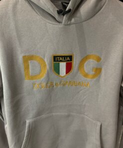 Alternative view of DG Italia Print Cotton Hoodie In Bianco