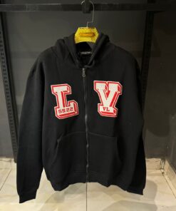 Louis V Graphic Intarsia Cotton Hoodie